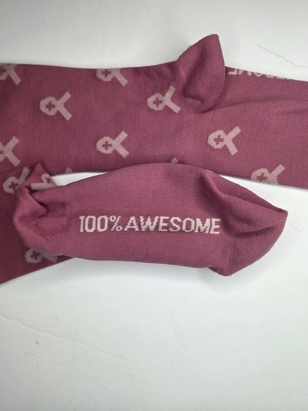 FIGS Limited Edition Pink Ribbon Breast Cancer Awareness Compression Socks NWOT - Picture 5 of 5